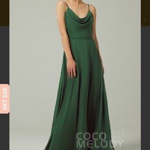 Forest green bridesmaids. Missing 2nd inner lining (shown), doesn’t impact wear
